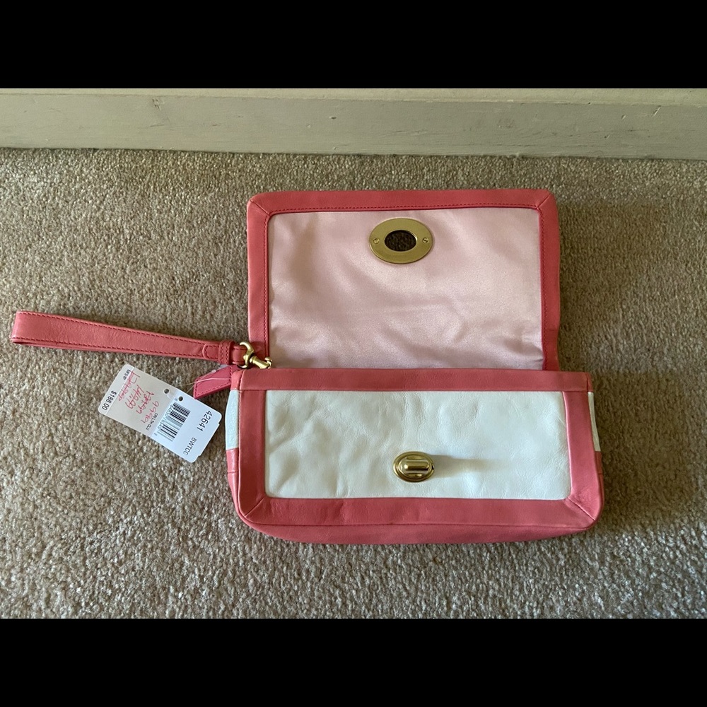 Coach Large Flap Leather Clutch - Picture 2 of 4